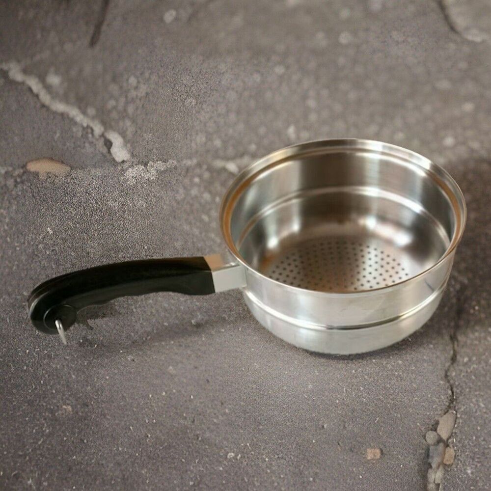 Stainless Double Boiler Steamer Insert Saucepan Pasta Strainer Pan Colander Pot